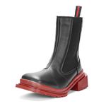 Bota Chelsea Montero Preto Solado Vermelho
