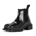 Bota Chelsea Cano Baixo Toledo Veniz Preto