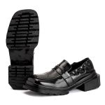 Sapato Mocassim Cano Canelado Sevilha Verniz Preto