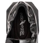 Sapato Mocassim Cano Canelado Sevilha Verniz Preto