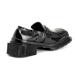 Sapato Mocassim Cano Canelado Sevilha Verniz Preto