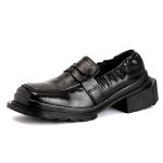 Sapato Mocassim Cano Canelado Sevilha Verniz Molhado Preto