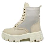 Coturno Tratorado Hera Estilo Veggie Shoes Creme