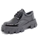 Sapato Colegial Lissie Estilo Veggie Verniz Preto