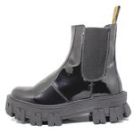 Bota Tratorada Meggie Chelsea Estilo Veggie Verniz Preto