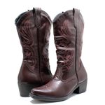 Bota Texana Estilo Veggie Marrom