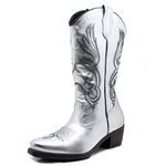 Bota Texana Estilo Veggie Prata Space