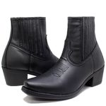 Bota Chelsea Cano Baixo Texana Estilo Veggie Preto
