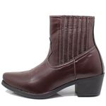 Bota Chelsea Cano Baixo Texana Estilo Veggie Marrom