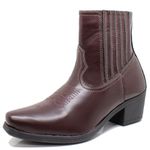 Bota Chelsea Cano Baixo Texana Estilo Veggie Marrom