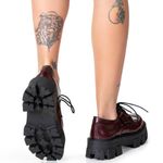 Sapato Oxford Tratorado Estilo Veggie Brenna Vinho Malbec