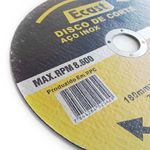 Disco De Corte Aço Inox Max.rpm 8.600 Ecast