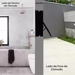 Janela Vitrô Max Air Com Grade Em Aço Cinza Sem Pintura Para Banheiro 50x50 