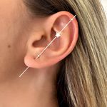 Brinco Ear Hook Estrela em Prata 925