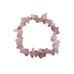 Pulseira Cascalho Pedra Quartzo Rosa 