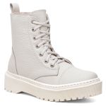 Bota Coturno em Couro Rafaela Off White