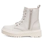 Bota Coturno em Couro Rafaela Off White