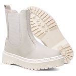 Bota em Couro Chelsea Rafaela Off White