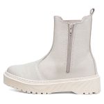 Bota em Couro Chelsea Rafaela Off White