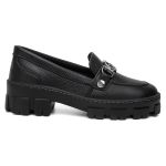 Mocassim em Couro Elisa Anita Detalhe em Metal Preto