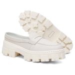 Mocassim Mule em Couro Elisa Anita Off White