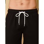 Short De Linho Masculino Preto