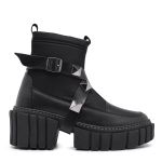Bota Coturno Livia Fivela Spyke Dupla Preta