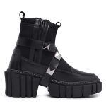 Bota Coturno Livia Fivela Spyke Dupla Preta