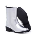 Bota Western Ana Cano Medio Prata