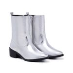 Bota Western Ana Cano Medio Prata