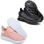 Kit 2 Tênis Unissex Evoltenn Easy Modelos Diferentes Black e Nude