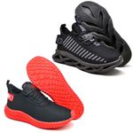Kit 2 Tênis Unissex Evoltenn Easy Modelos Diferentes Black e Preto Vermelho