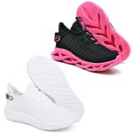 Kit 2 Tênis Unissex Evoltenn Easy Modelos Diferentes Pink e Branco