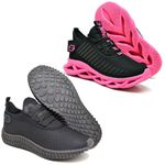 Kit 2 Tênis Unissex Evoltenn Easy Modelos Diferentes Pink e Black