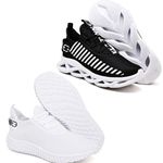 Kit 2 Tênis Unissex Evoltenn Easy Modelos Diferentes Preto Branco e Branco
