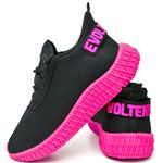 Kit 2 Tênis Unissex Evoltenn Easy Modelos Diferentes Verde e Preto Rosa