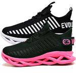 Kit 2 Tênis Easy Style Unissex Evoltenn Solado Trançado Moderno Preto Pink e Preto Branco