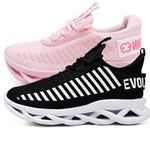 Kit 2 Tênis Easy Style Unissex Evoltenn Solado Trançado Moderno Preto Branco e Rosa