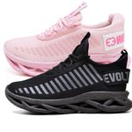 Kit 2 Tênis Easy Style Unissex Evoltenn Solado Trançado Moderno Rosa e Black