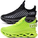 Kit 2 Tênis Easy Style Unissex Evoltenn Solado Trançado Black e Verde