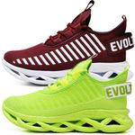 Kit 2 Tênis Easy Style Unissex Evoltenn Solado Trançado Bordo e Verde