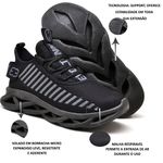 Tênis Easy Style Feminino Evoltenn Solado Trançado Black