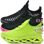 Kit 3 Tênis Easy Style Unissex Evoltenn Solado Trançado Verde, Pink e Black
