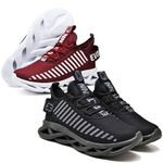 Kit 2 Tênis Easy Style Unissex Evoltenn Solado Trançado Bordo e Black