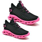 Kit 2 Tênis Easy Style Mãe e Filha Preto Pink