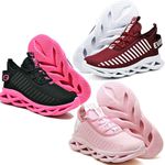 Kit 3 Tênis Easy Style Unissex Evoltenn Solado Trançado Preto Pink, Bordo e Rosa