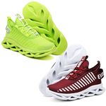 Kit 2 Tênis Easy Style Unissex Evoltenn Solado Trançado Bordo e Verde