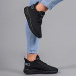 Tênis Boost Feminino Evoltenn Esporte Casual Colmeia Black