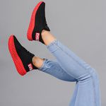 Tênis Boost Masculino Evoltenn Esporte Casual Colmeia Preto Vermelho