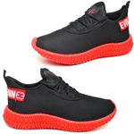 Tênis Boost Masculino Evoltenn Esporte Casual Colmeia Preto Vermelho